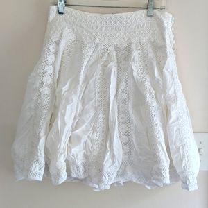 White Lace Skirt Full volume
